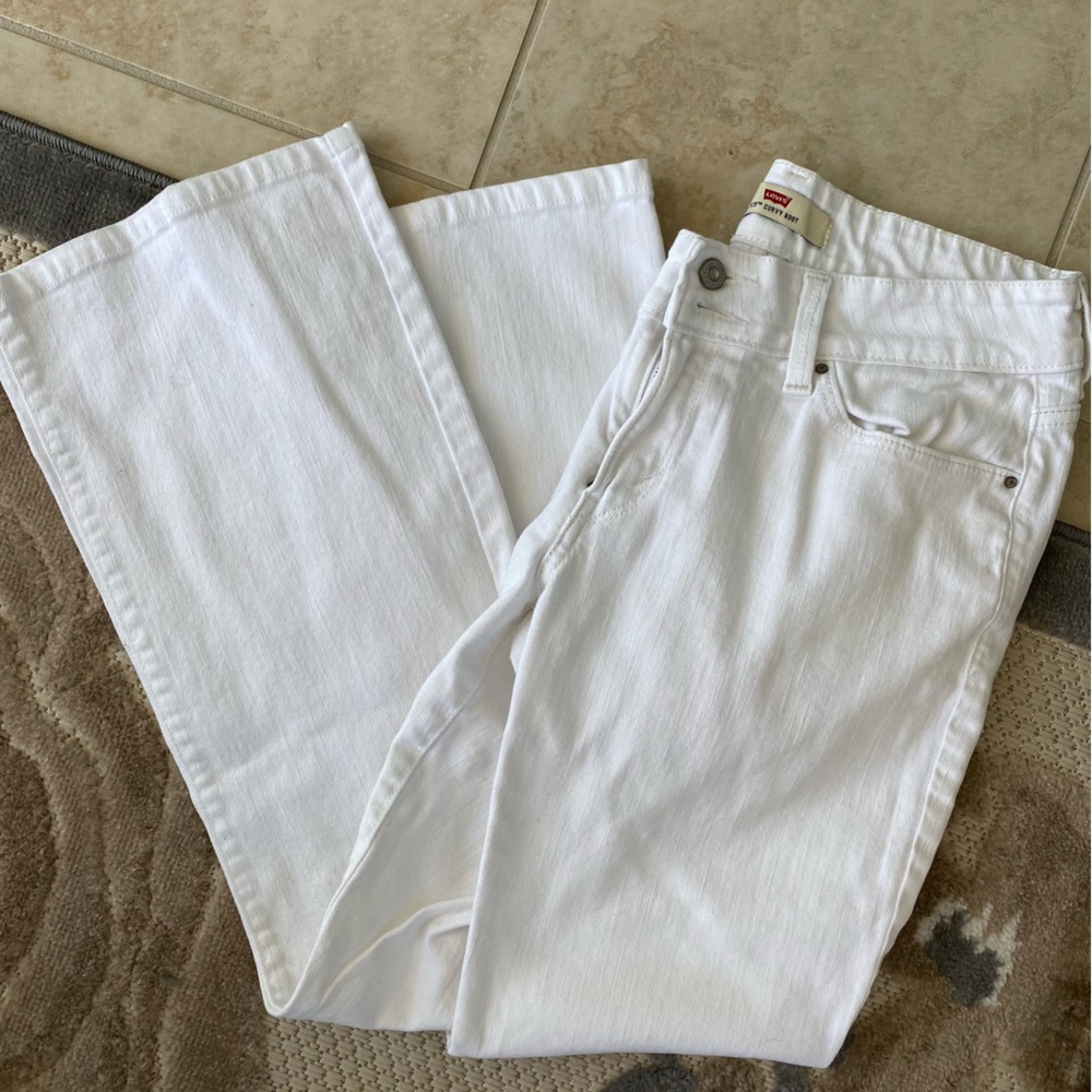 Levi’s boot cut white jeans